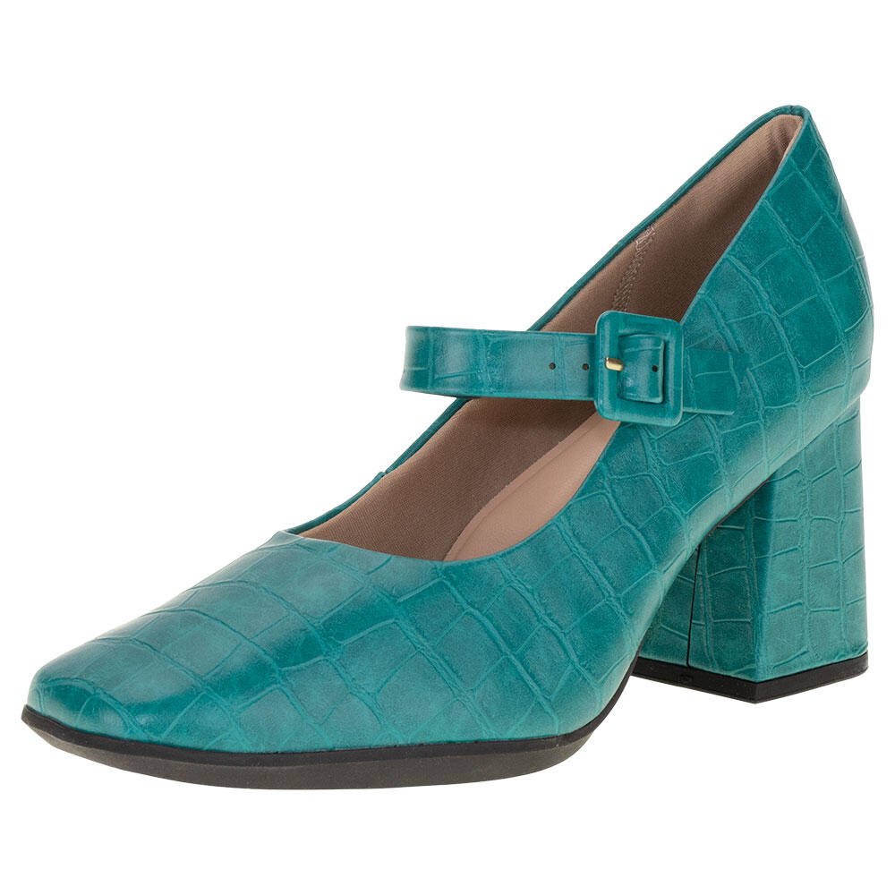 SAPATO FEMININO SALTO GROSSO PICCADILLY 751003  Verde 1