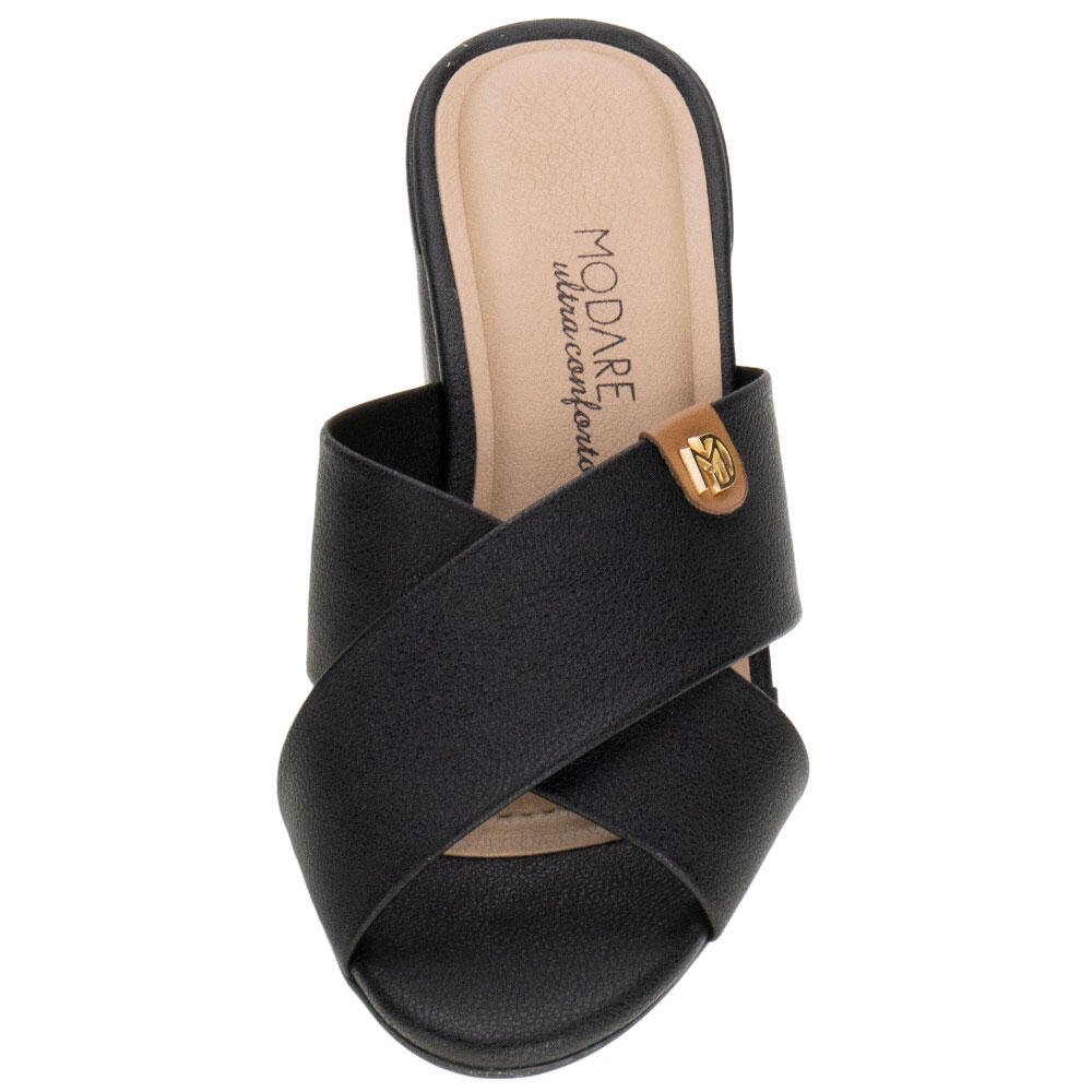 TAMANCO FEMININO SALTO GROSSO MODARE 7109466  Preto 5