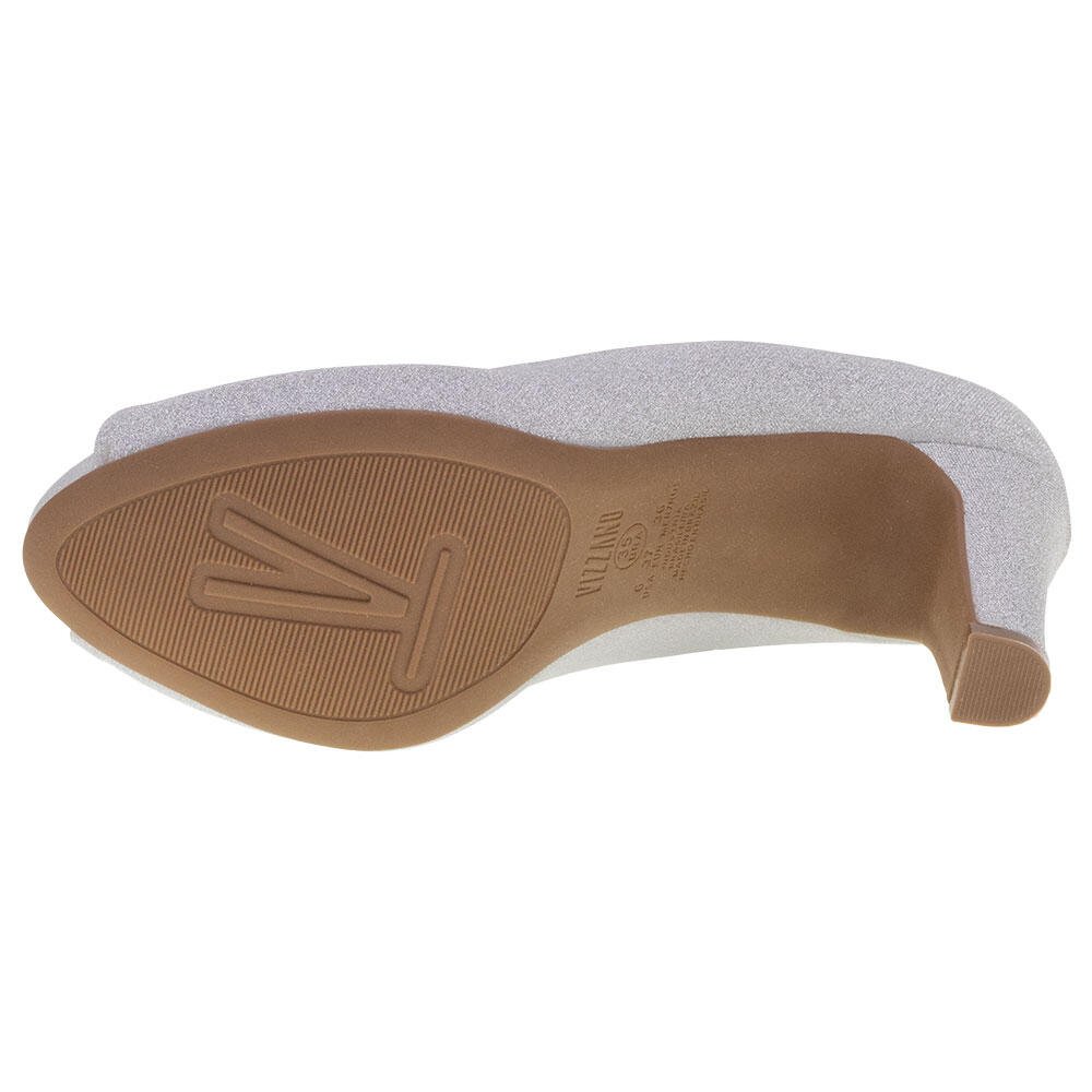 PEEP TOE FEMININO SALTO GROSSO VIZZANO 1840300  Prata 4