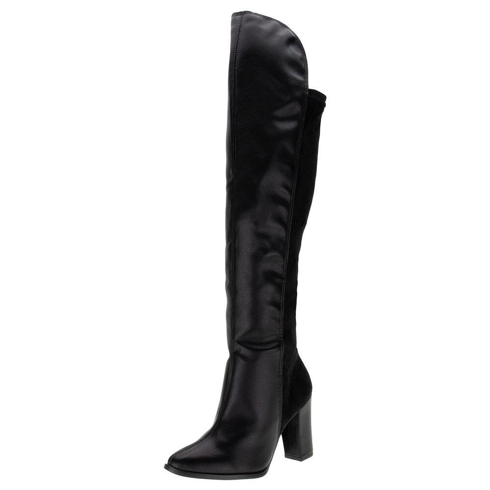 BOTA FEMININA OVER THE KNEE BEIRA RIO 9043105  Preto 1