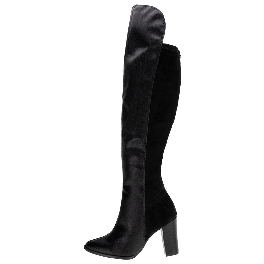 BOTA FEMININA OVER THE KNEE BEIRA RIO 9043105  Preto 2