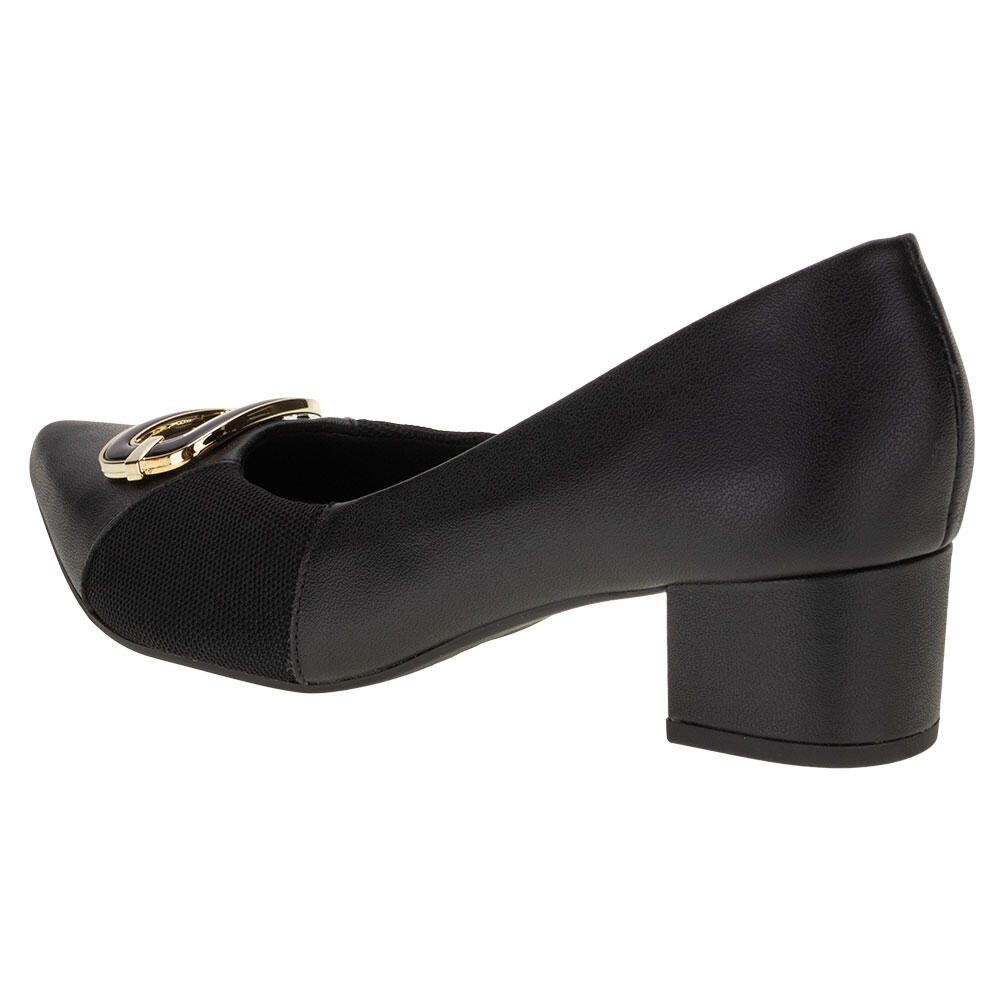 SAPATO FEMININO SALTO GROSSO USAFLEX MM0503 Preto 3