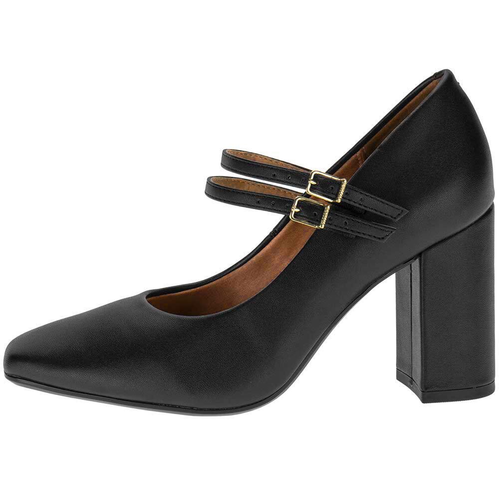 SAPATO FEMININO SALTO GROSSO VIZZANO 1428102 Preto 2