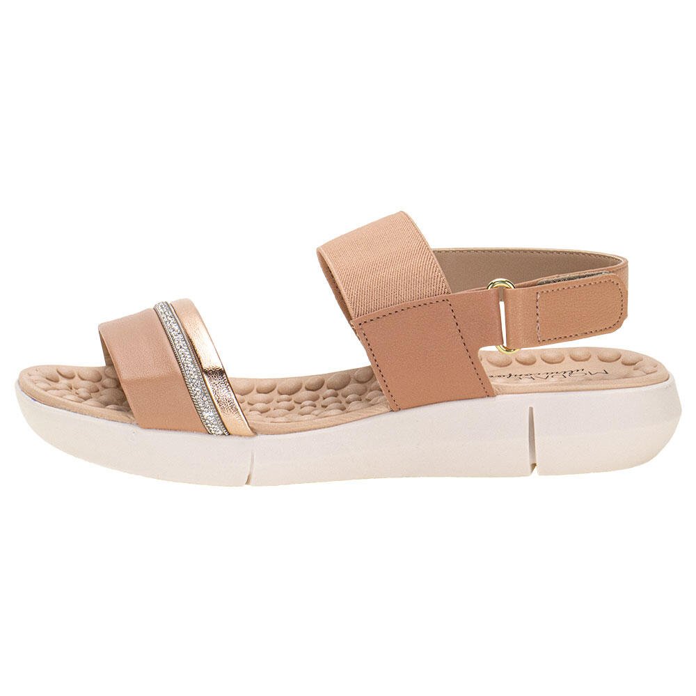 SANDÁLIA FEMININA FLAT MODARE 7142133  Dourado 2