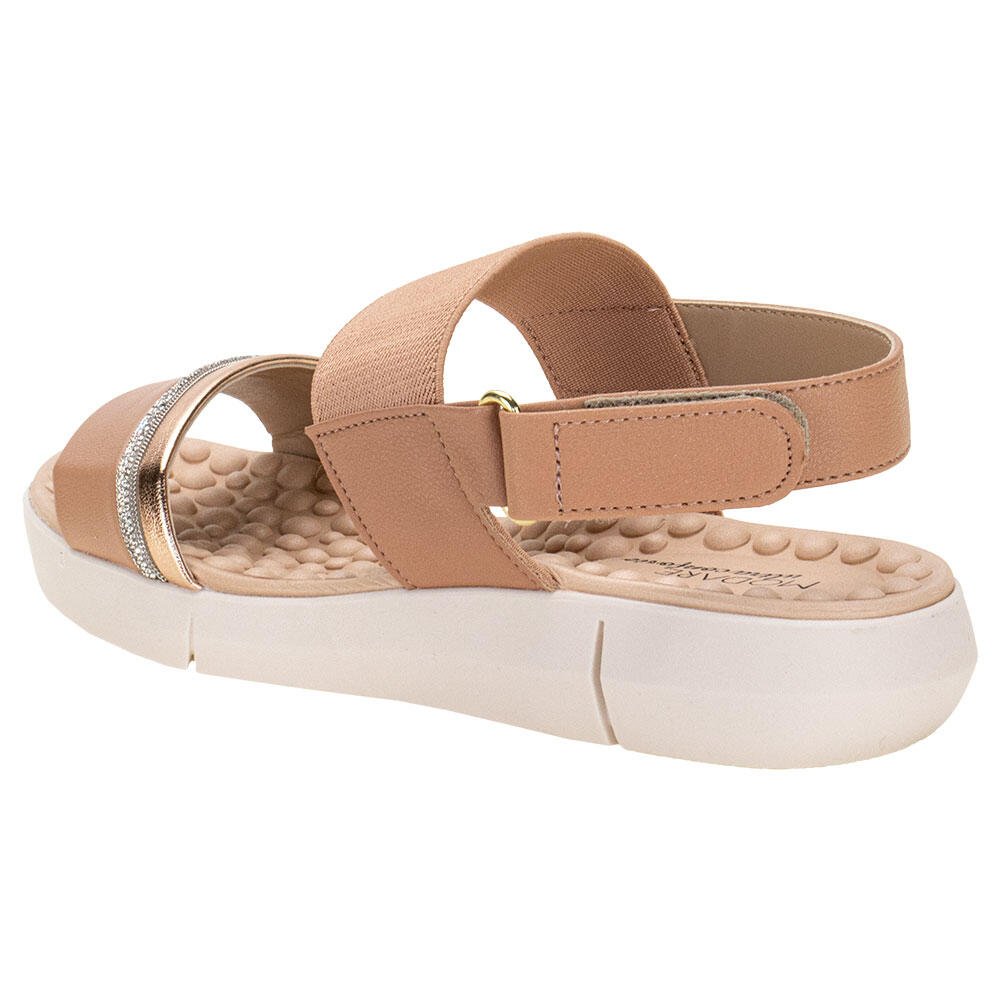 SANDÁLIA FEMININA FLAT MODARE 7142133  Dourado 3