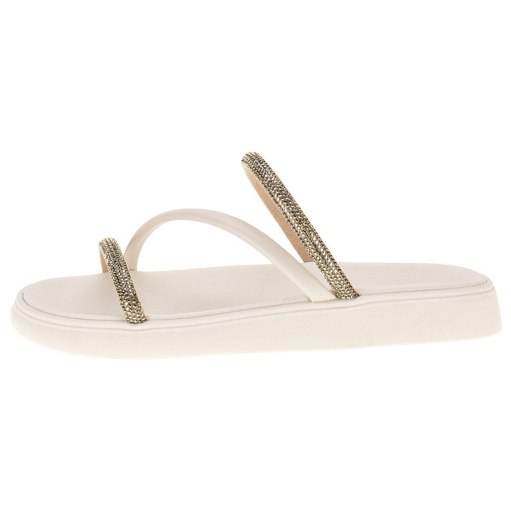 TAMANCO FEMININO FLAT MOLECA 5469121  Branco 2