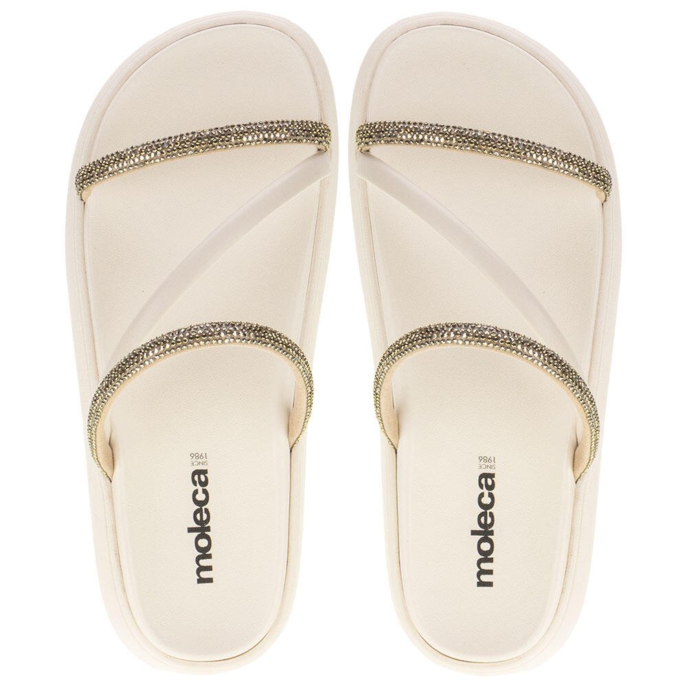 TAMANCO FEMININO FLAT MOLECA 5469121  Branco 5
