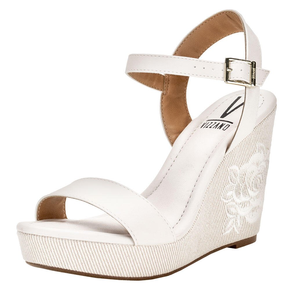 SANDÁLIA FEMININA ANABELA VIZZANO 62832114  Branco 1