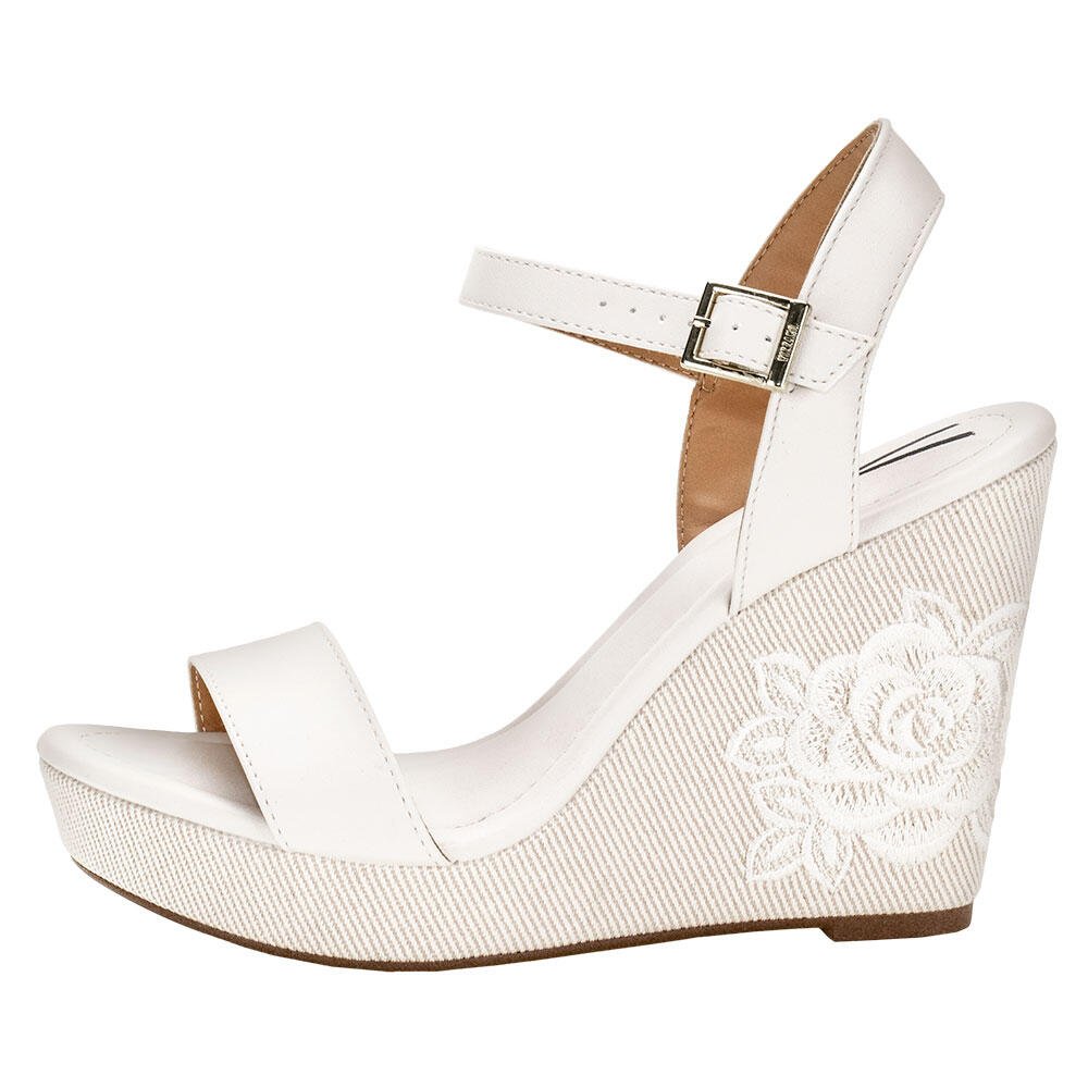 SANDÁLIA FEMININA ANABELA VIZZANO 62832114  Branco 2