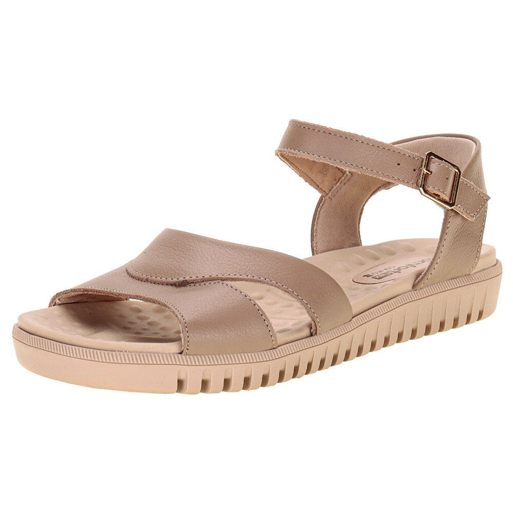 SANDÁLIA FEMININA FLAT COMFORTFLEX 2445302 Bege 1