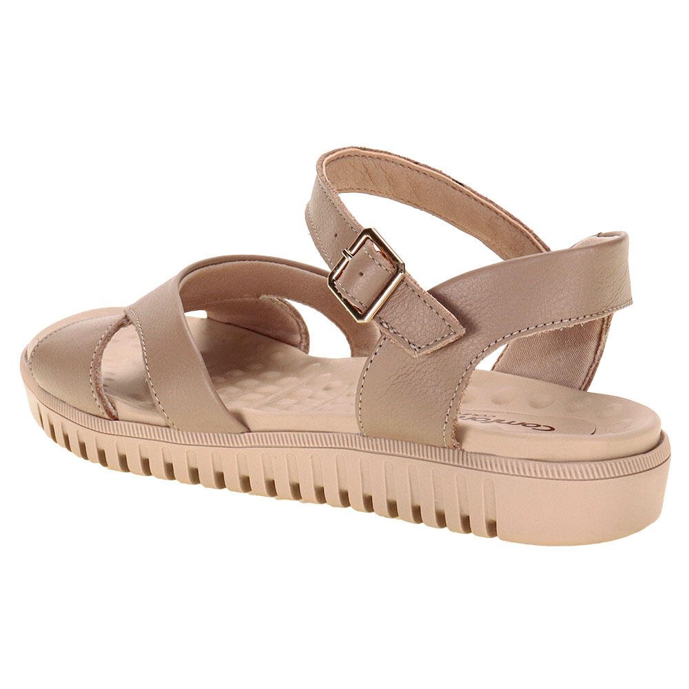 SANDÁLIA FEMININA FLAT COMFORTFLEX 2445302 Bege 3