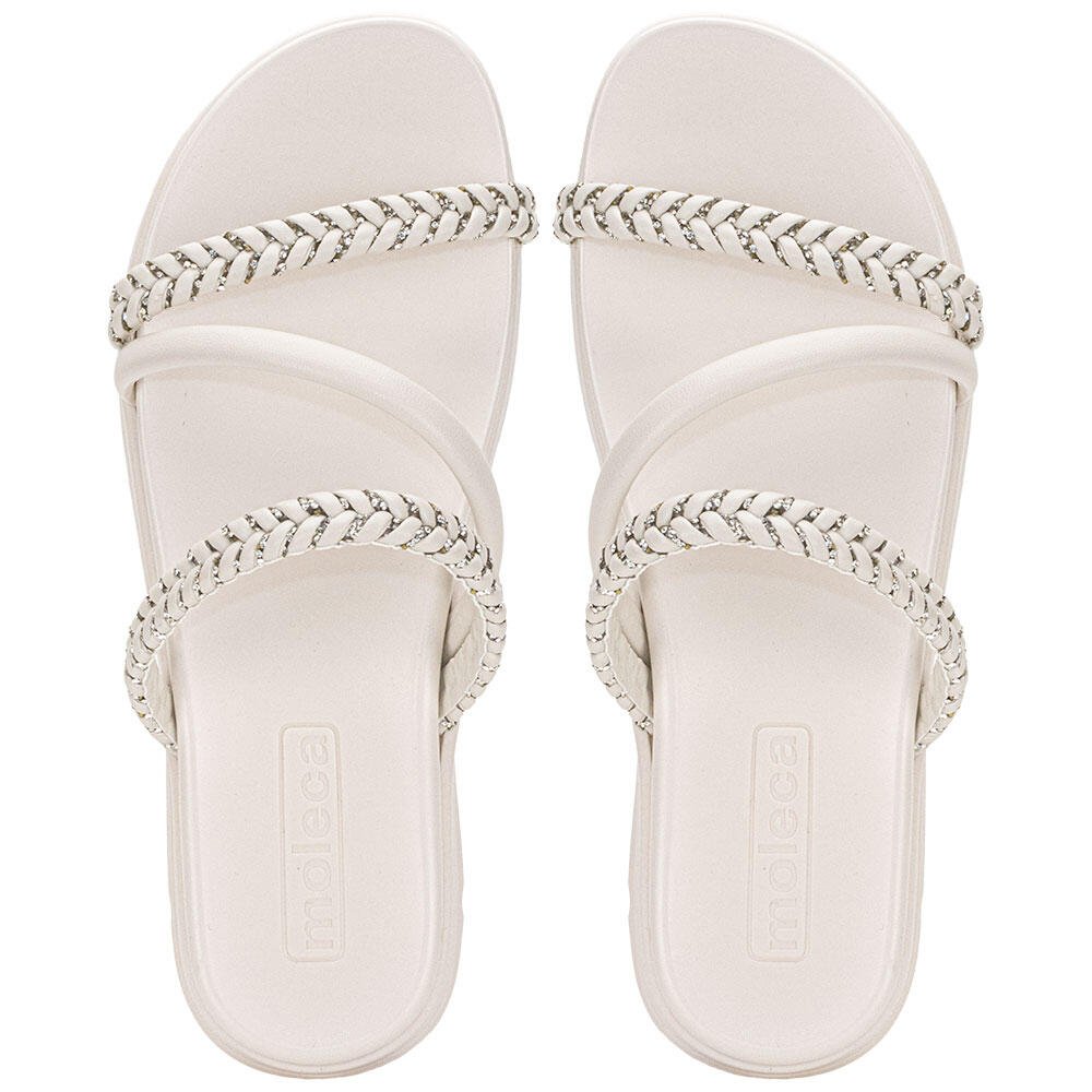 TAMANCO FEMININO FLAT MOLECA 5490114  Branco 5