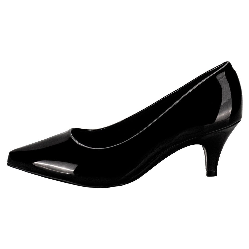 SCARPIN FEMININO SALTO FINO BEIRA RIO 40761350  Verniz/Preto 2