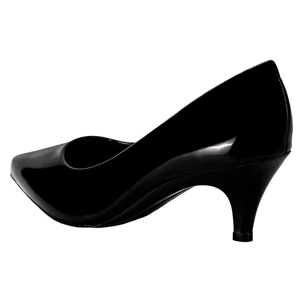 SCARPIN FEMININO SALTO FINO BEIRA RIO 40761350  Verniz/Preto 3