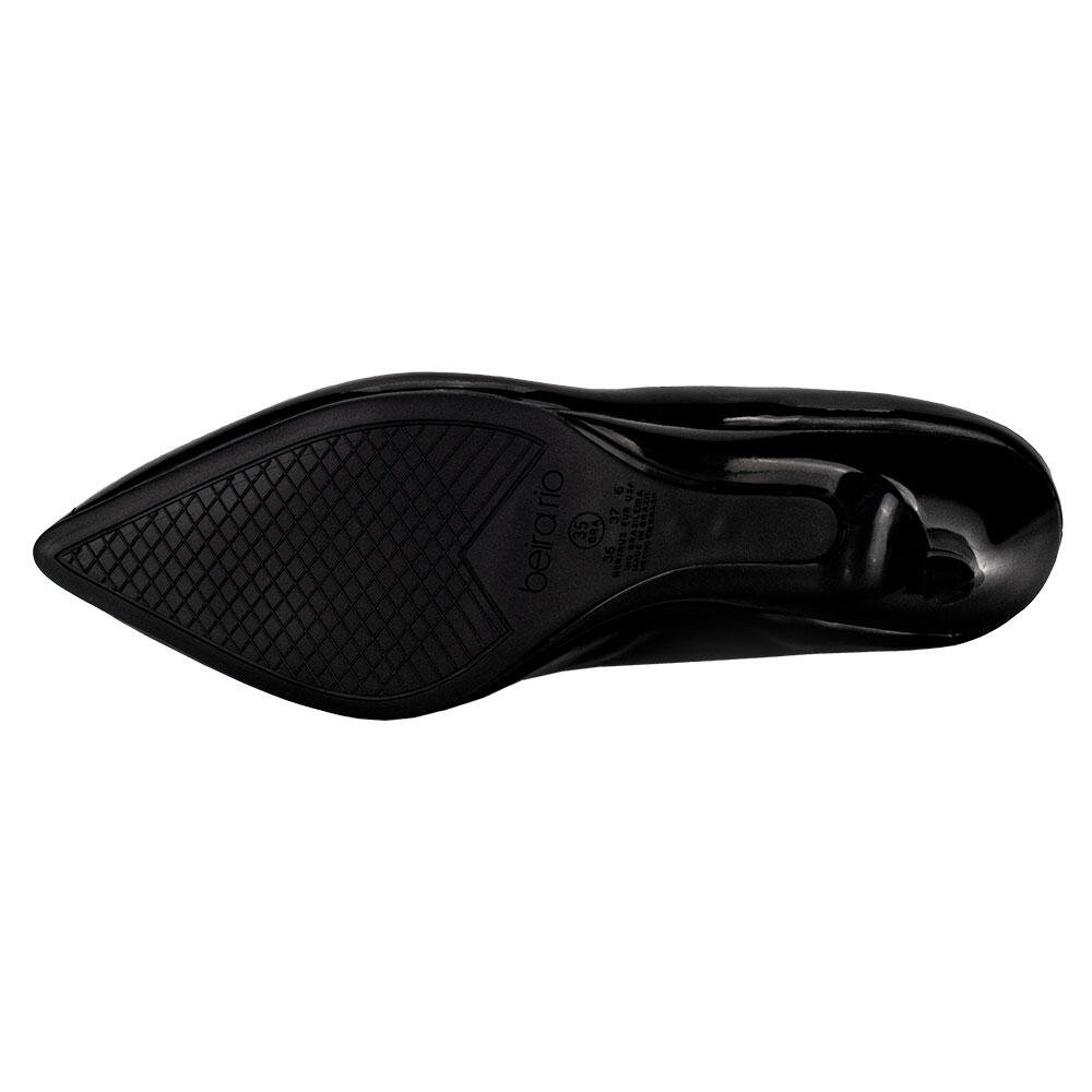 SCARPIN FEMININO SALTO FINO BEIRA RIO 40761350  Verniz/Preto 4
