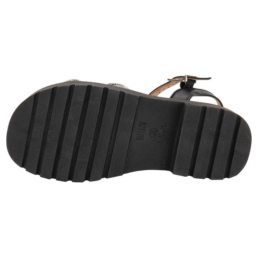 SANDÁLIA FEMININA SALTO GROSSO VIZZANO 6499114  Preto/Cinza 3
