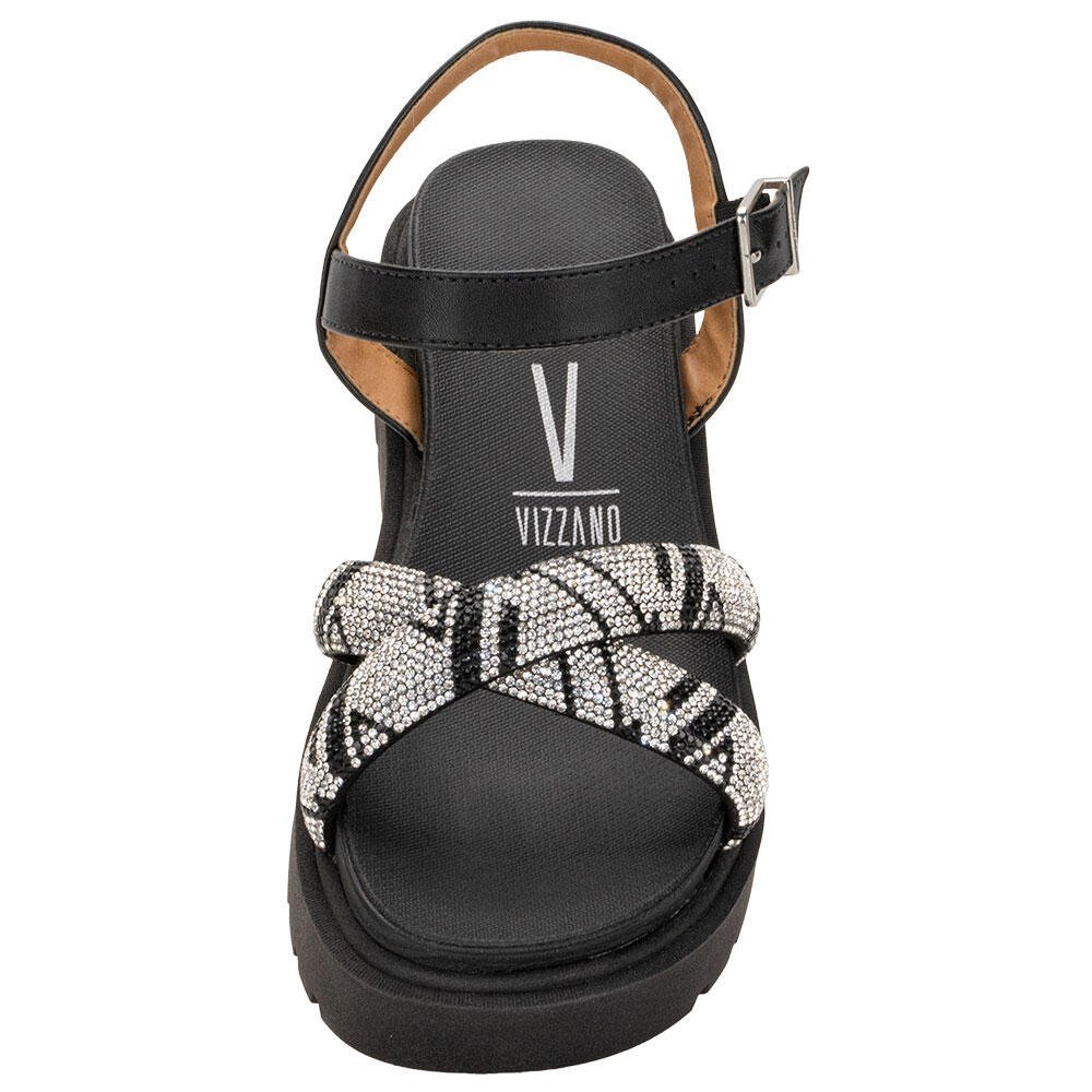SANDÁLIA FEMININA SALTO GROSSO VIZZANO 6499114  Preto/Cinza 4