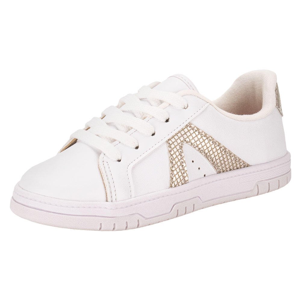 TÊNIS INFANTIL MOLEKINHA 2562112 Branco/Dourado 1