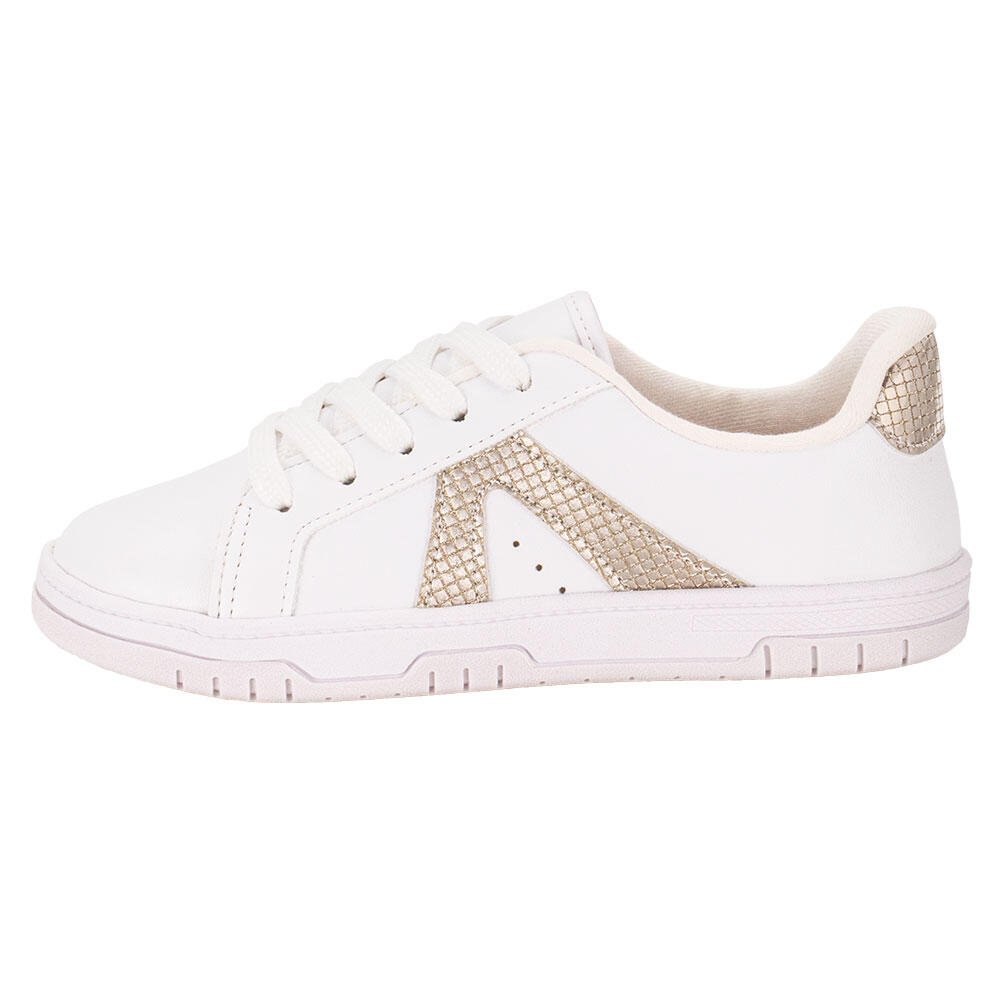 TÊNIS INFANTIL MOLEKINHA 2562112 Branco/Dourado 2