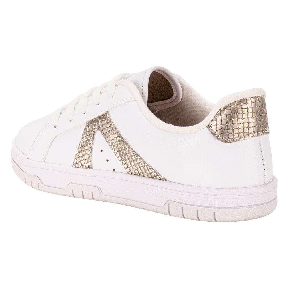 TÊNIS INFANTIL MOLEKINHA 2562112 Branco/Dourado 3
