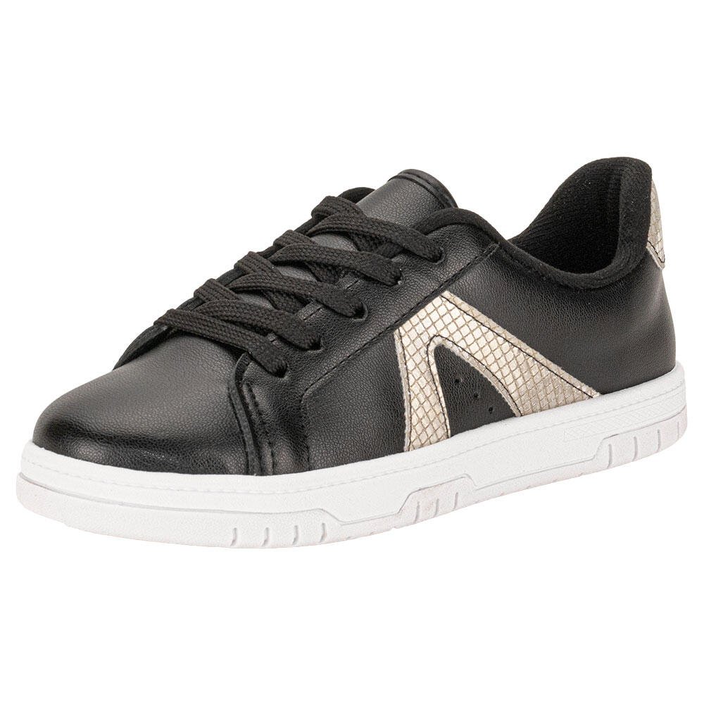 TÊNIS INFANTIL MOLEKINHA 2562112  Preto/Dourado 1