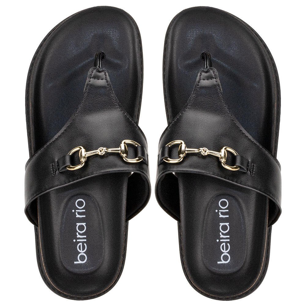 TAMANCO FEMININO FLAT BEIRA RIO 8524105  Preto 5
