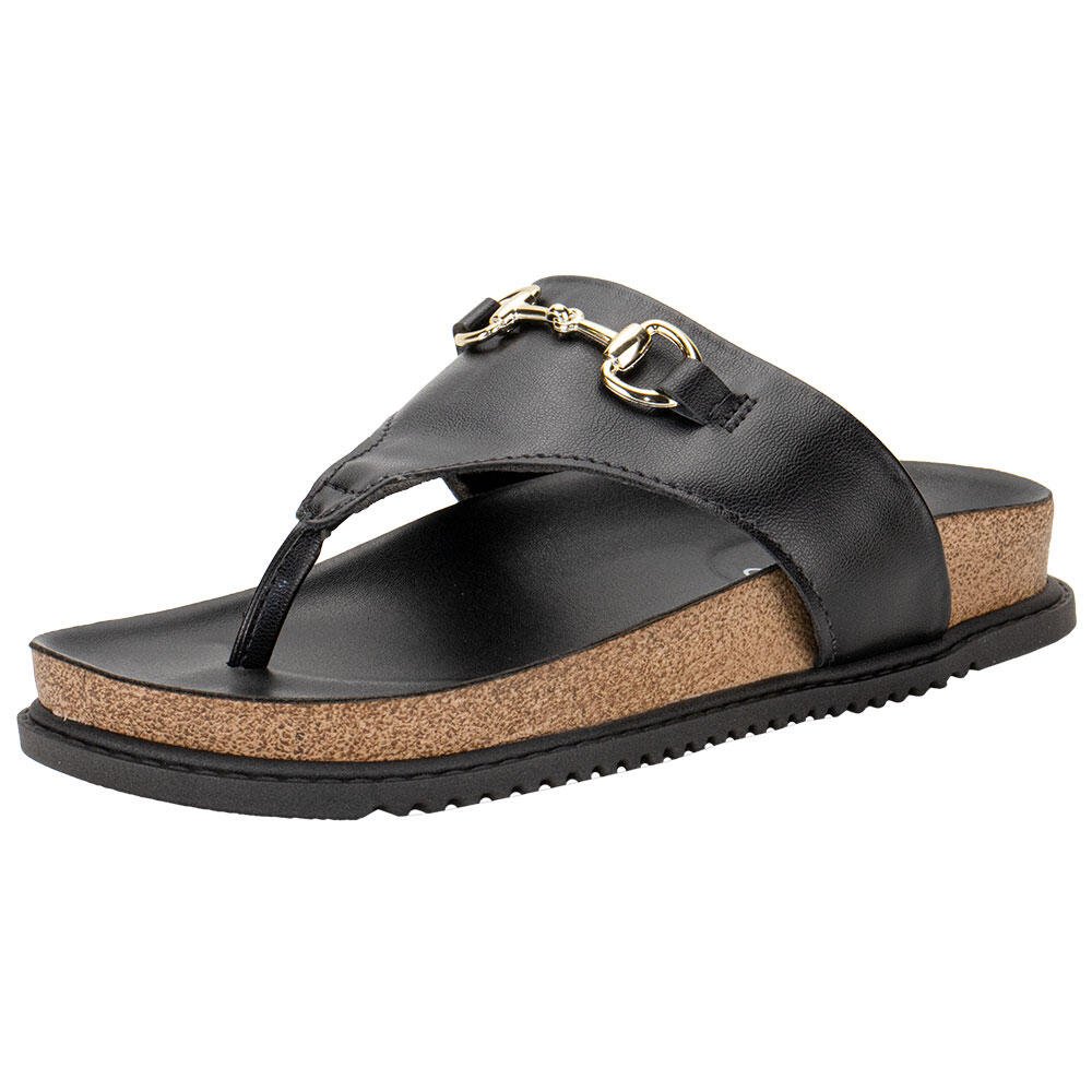 TAMANCO FEMININO FLAT BEIRA RIO 8524105  Preto 1