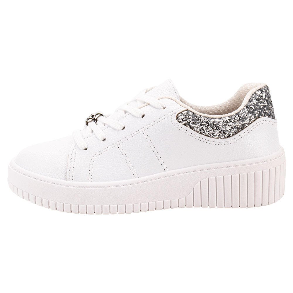 TÊNIS FEMININO CASUAL BEIRA RIO 4316102  Branco/Cinza 2