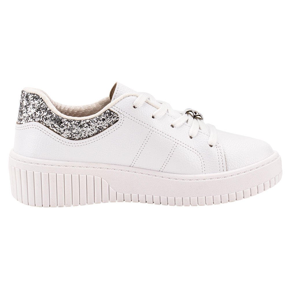 TÊNIS FEMININO CASUAL BEIRA RIO 4316102  Branco/Cinza 5