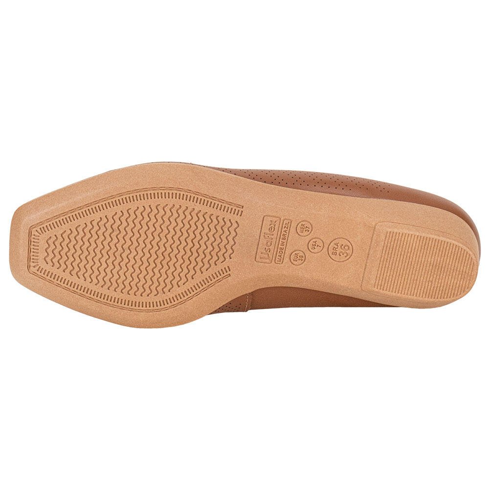 SAPATILHA FEMININA FLAT USAFLEX MM1602 Marrom 4