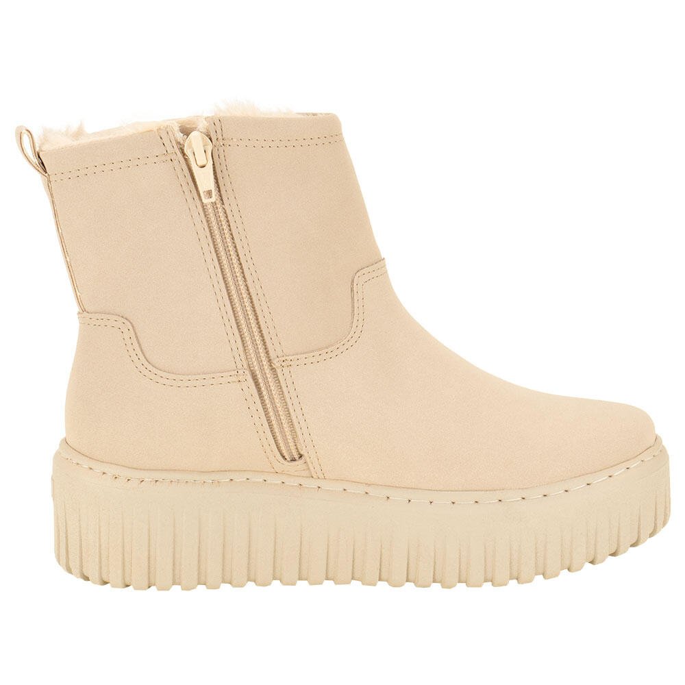 BOTA FEMININA CANO BAIXO VIA MARTE 04701004  Bege Claro 5