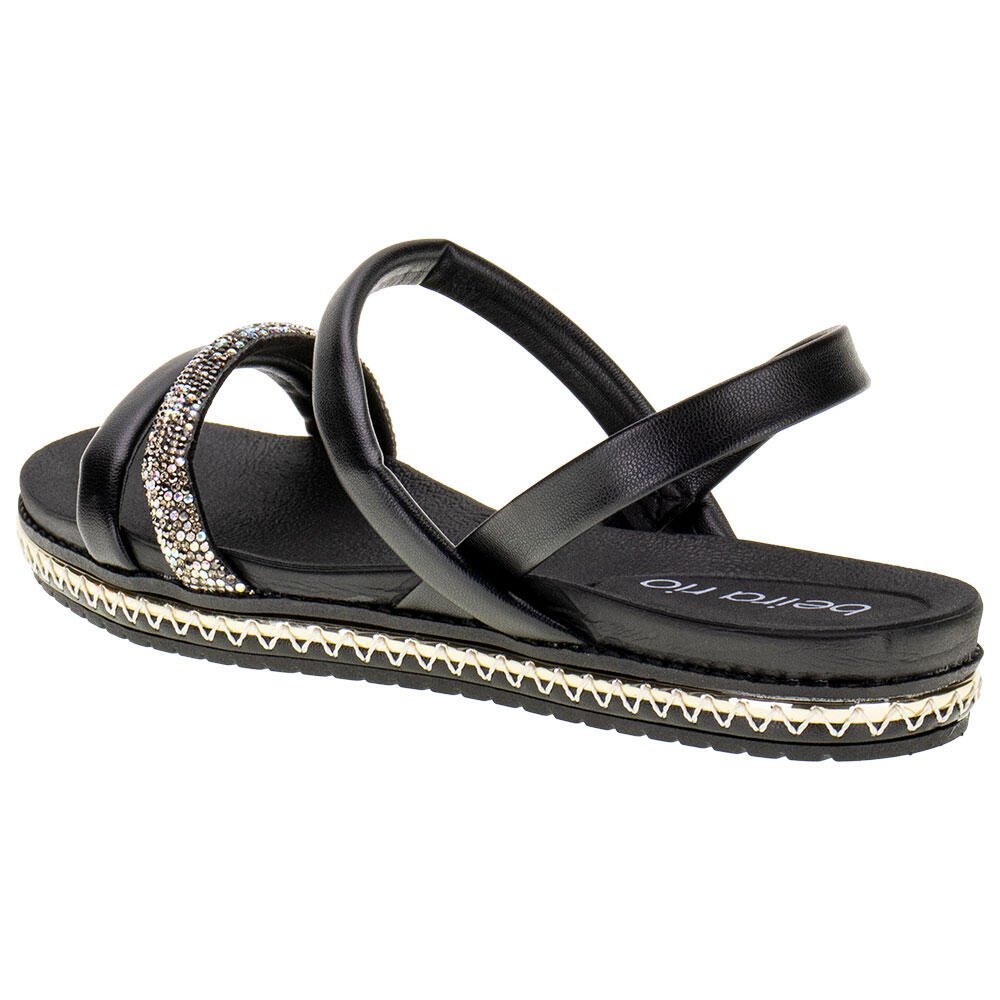 SANDÁLIA FEMININA FLAT BEIRA RIO - 83211546  Preto 3
