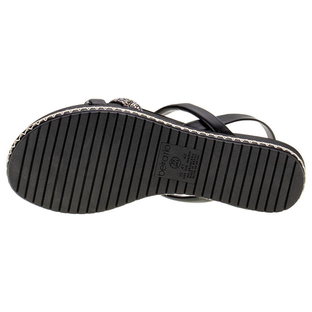 SANDÁLIA FEMININA FLAT BEIRA RIO - 83211546  Preto 4