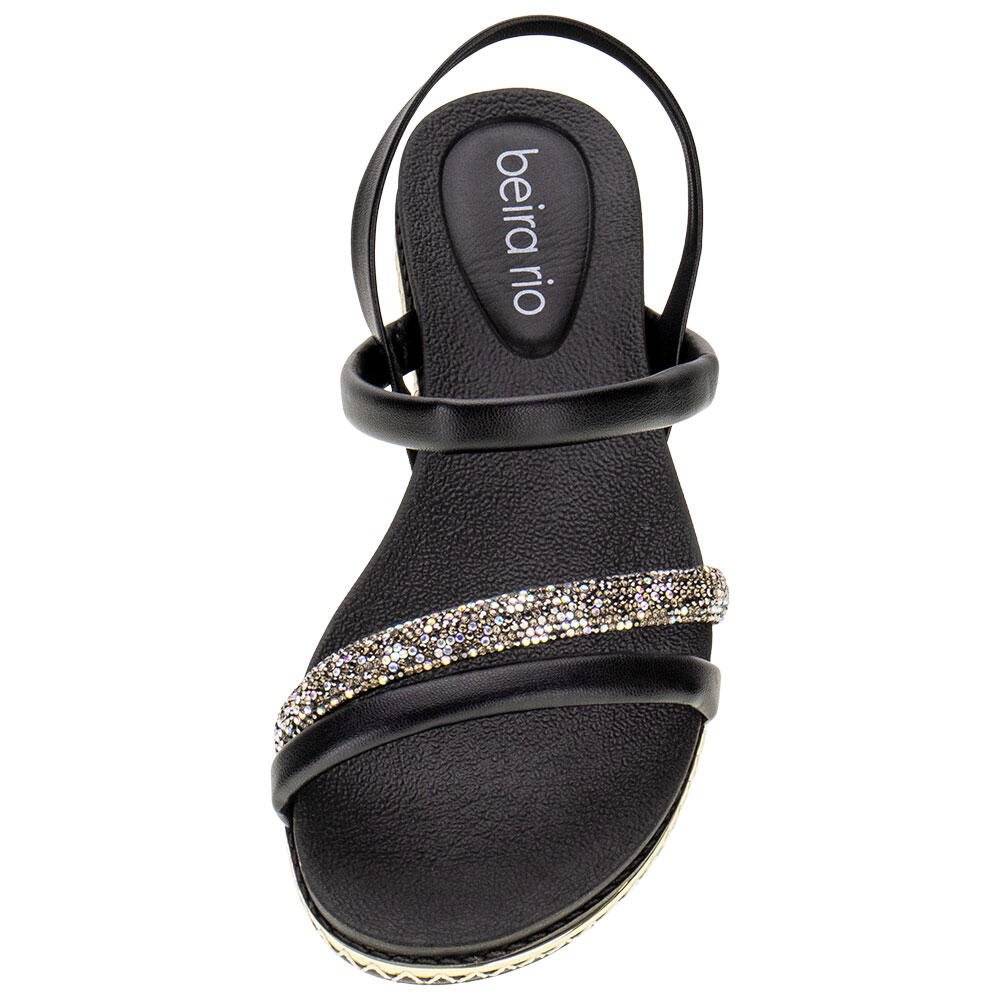 SANDÁLIA FEMININA FLAT BEIRA RIO - 83211546  Preto 5