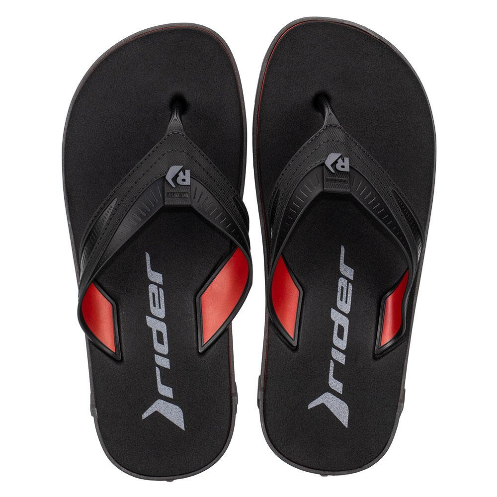 CHINELO MASCULINO RW PLUS RIDER 12425 Preto/Vermelho 1