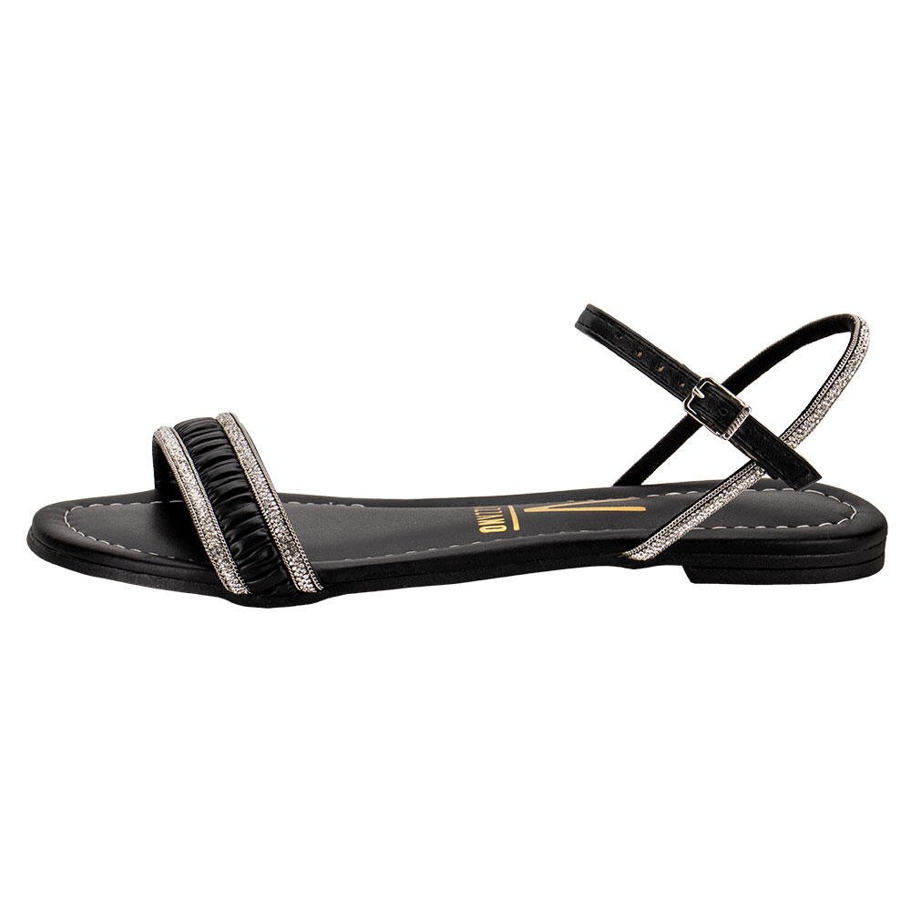 SANDÁLIA FEMININA FLAT VIZZANO 62351702  Preto 2