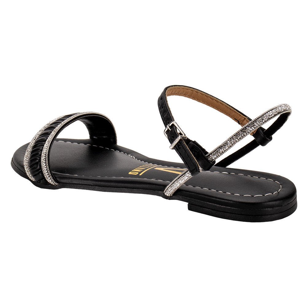 SANDÁLIA FEMININA FLAT VIZZANO 62351702  Preto 3