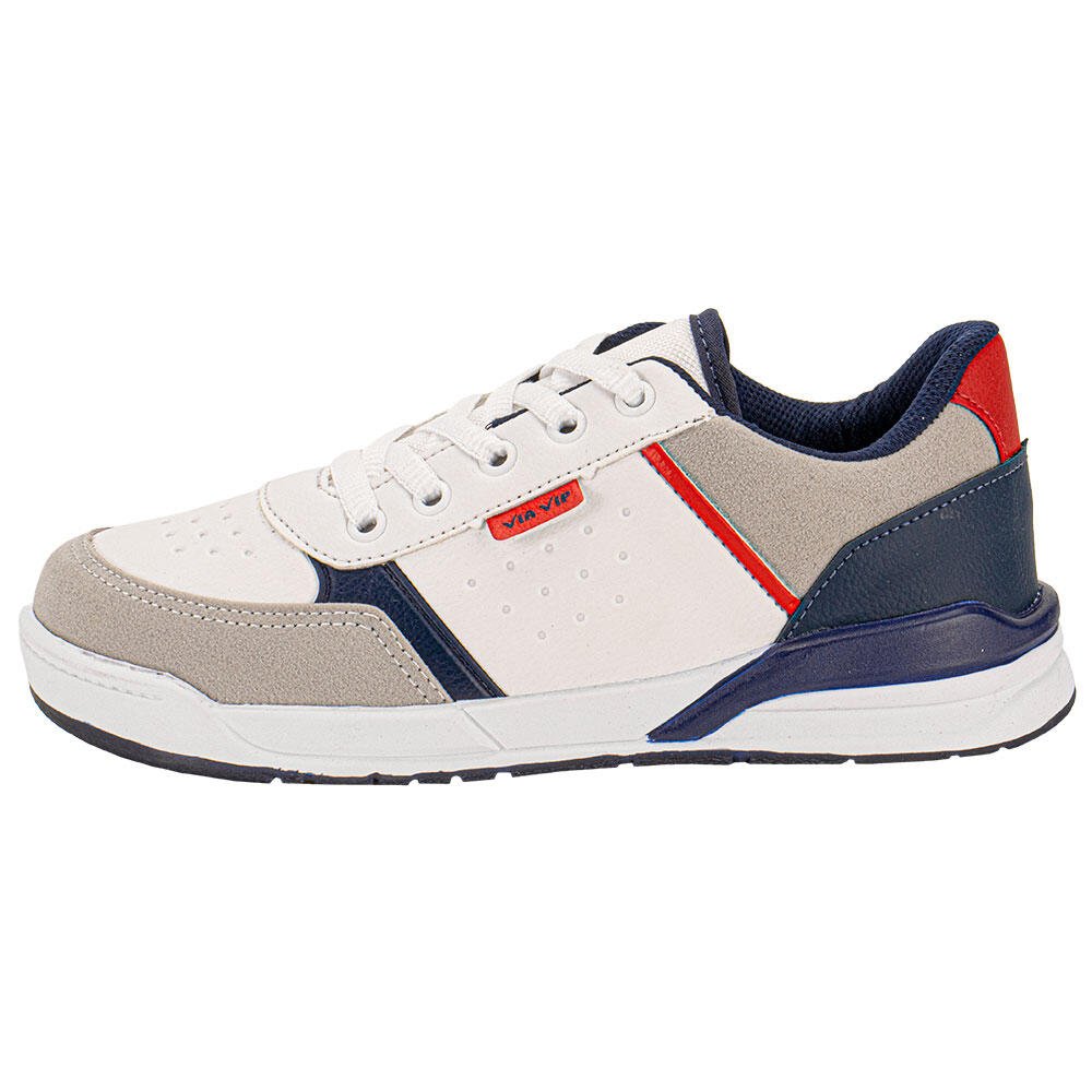 TÊNIS INFANTIL VIA VIP VV4009  Branco/Azul 2