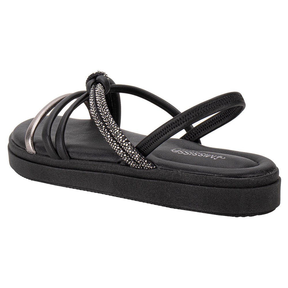 SANDÁLIA FEMININA FLAT MISSISSIPI MB512 Preto 3