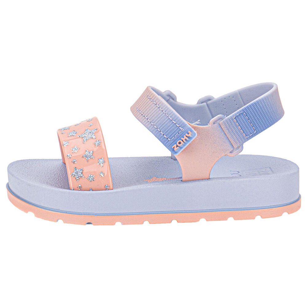 SANDÁLIA INFANTIL MODERNINHA PRINT ZAXYNINA 19060 Azul/Laranja 2