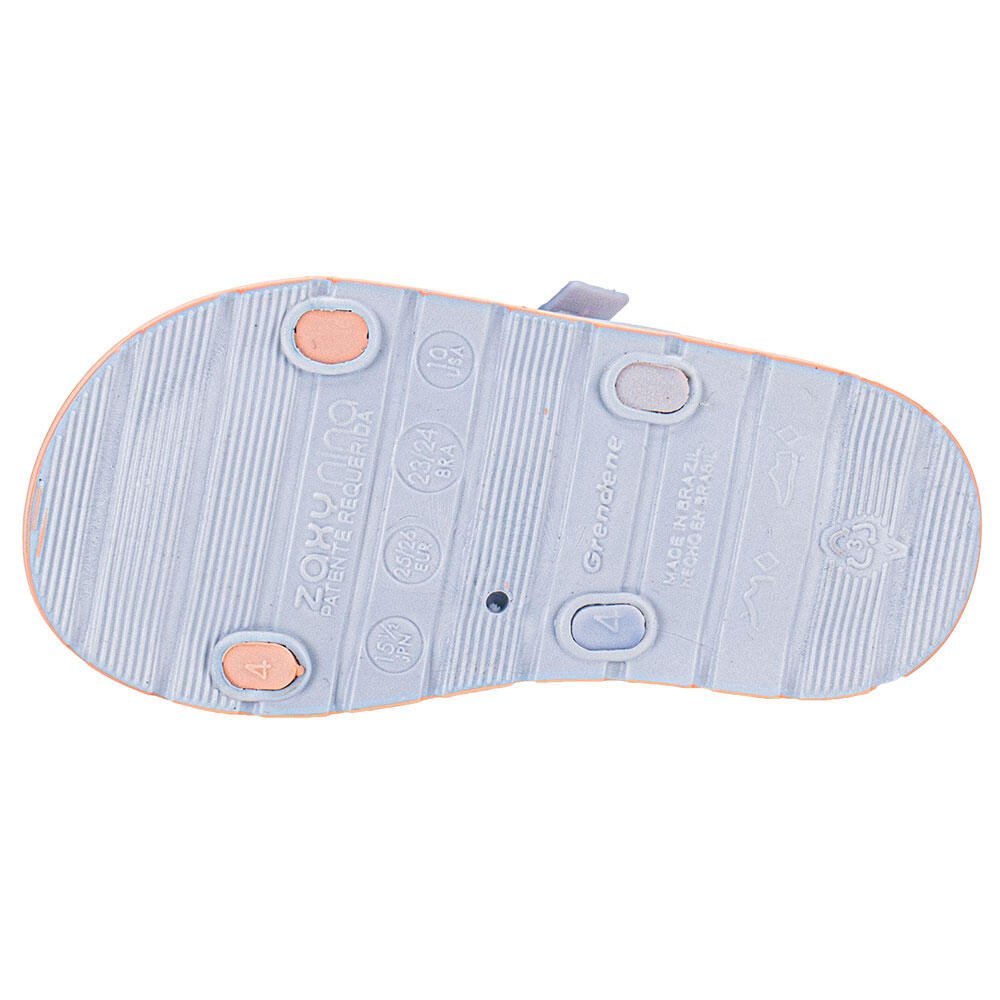 SANDÁLIA INFANTIL MODERNINHA PRINT ZAXYNINA 19060 Azul/Laranja 4