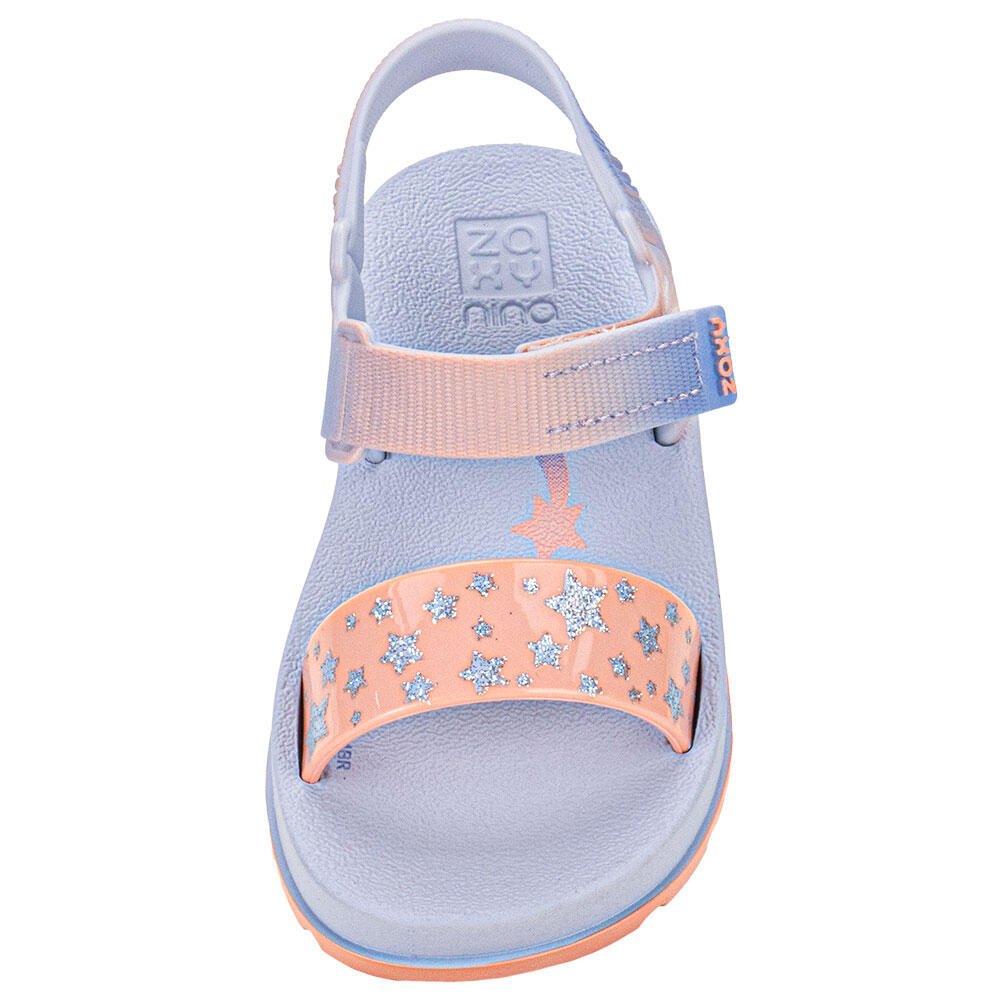 SANDÁLIA INFANTIL MODERNINHA PRINT ZAXYNINA 19060 Azul/Laranja 5