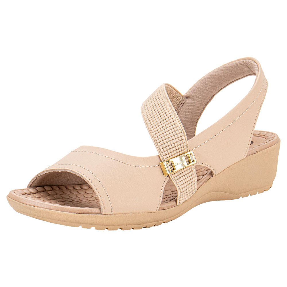 SANDÁLIA FEMININA FLAT CAMPESI CP081  Bege 1