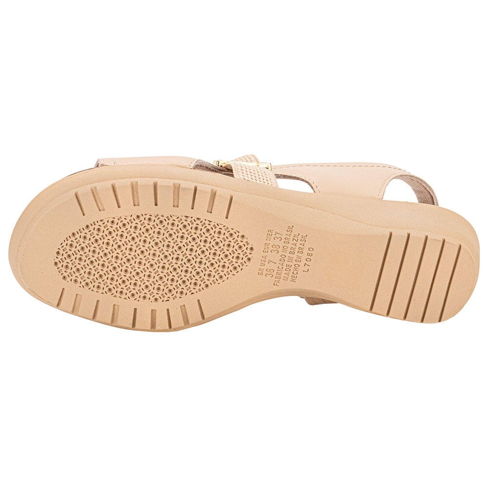 SANDÁLIA FEMININA FLAT CAMPESI CP081  Bege 4