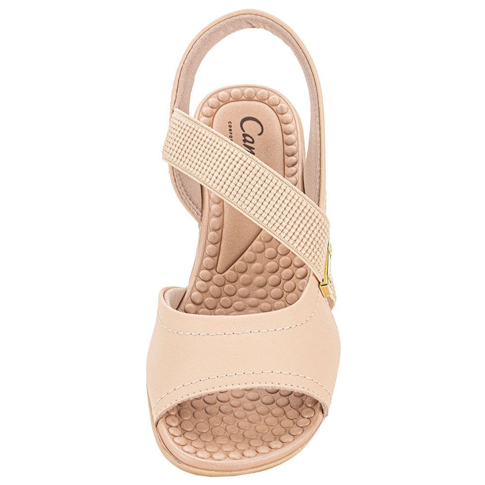 SANDÁLIA FEMININA FLAT CAMPESI CP081  Bege 5
