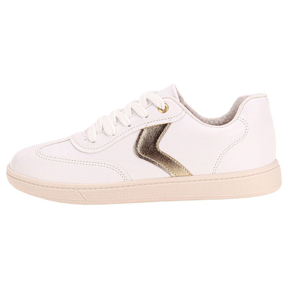 TÊNIS FEMININO CASUAL BEIRA RIO 4313103 Branco/Dourado 2