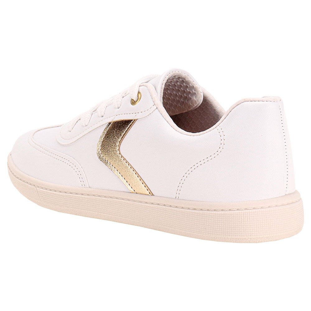 TÊNIS FEMININO CASUAL BEIRA RIO 4313103 Branco/Dourado 3