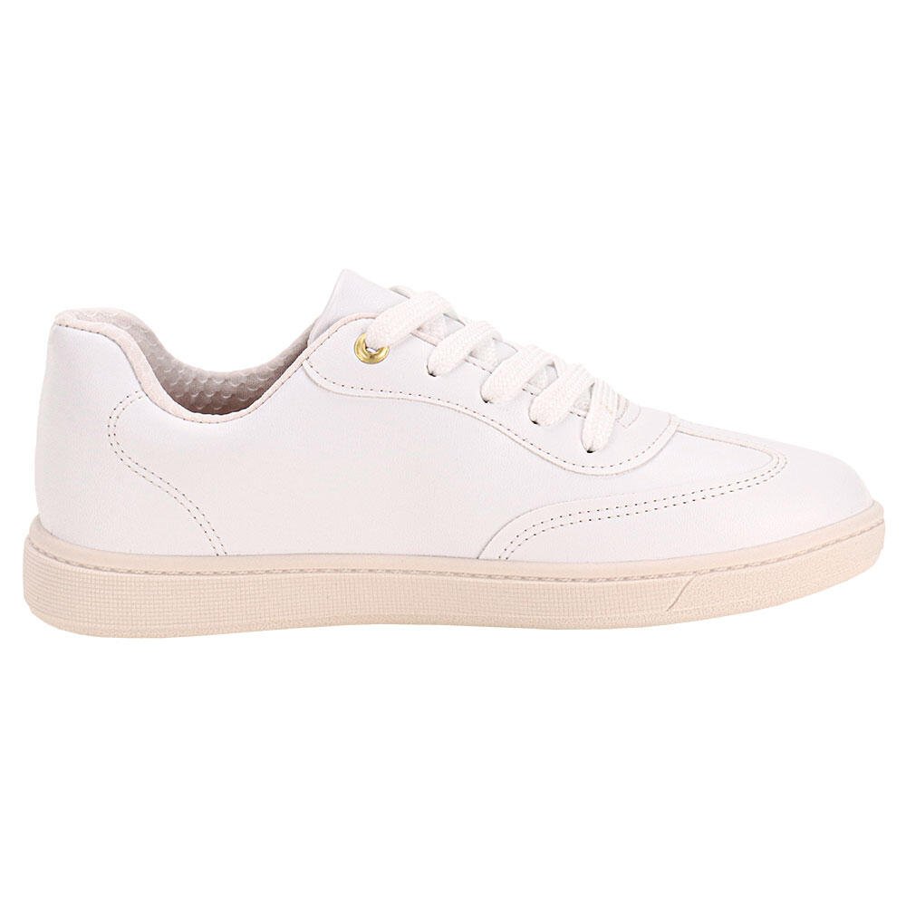 TÊNIS FEMININO CASUAL BEIRA RIO 4313103 Branco/Dourado 5