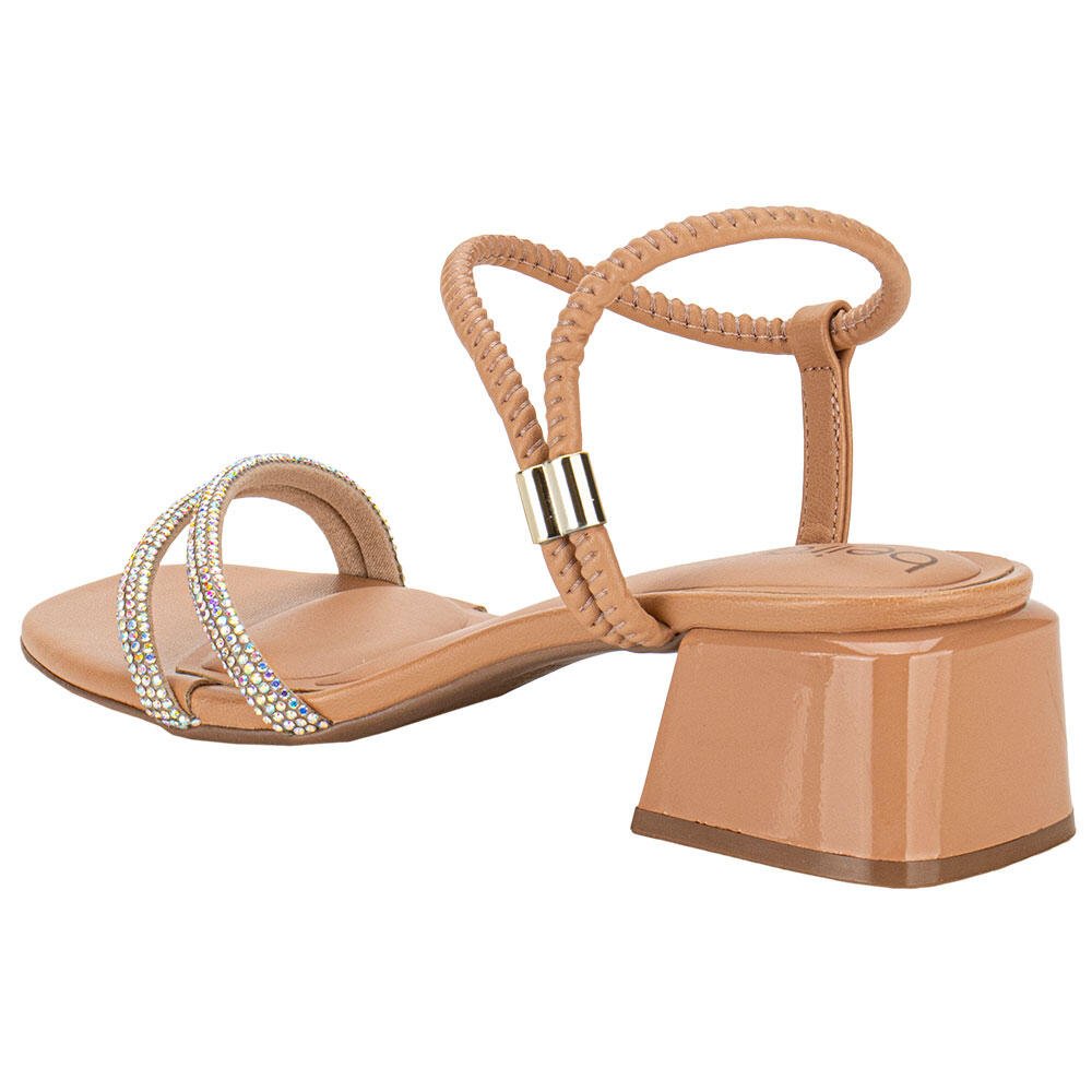SANDÁLIA FEMININA SALTO GROSSO BEIRA RIO 8423228  Bege 3