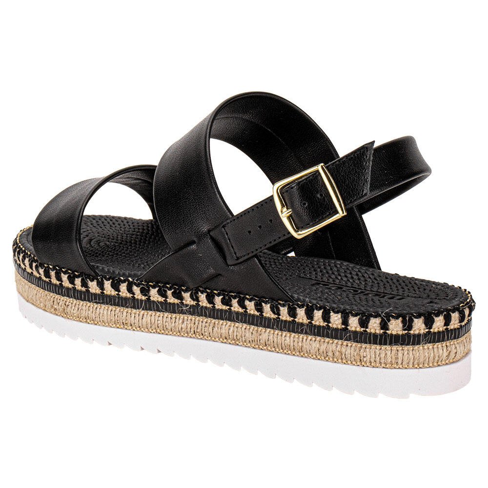 SANDÁLIA FEMININA FLAT MOLECA 5447518  Preto 3